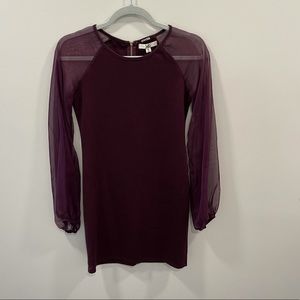 Ya Los Angeles Purple Long Sleeve Mini Dress.